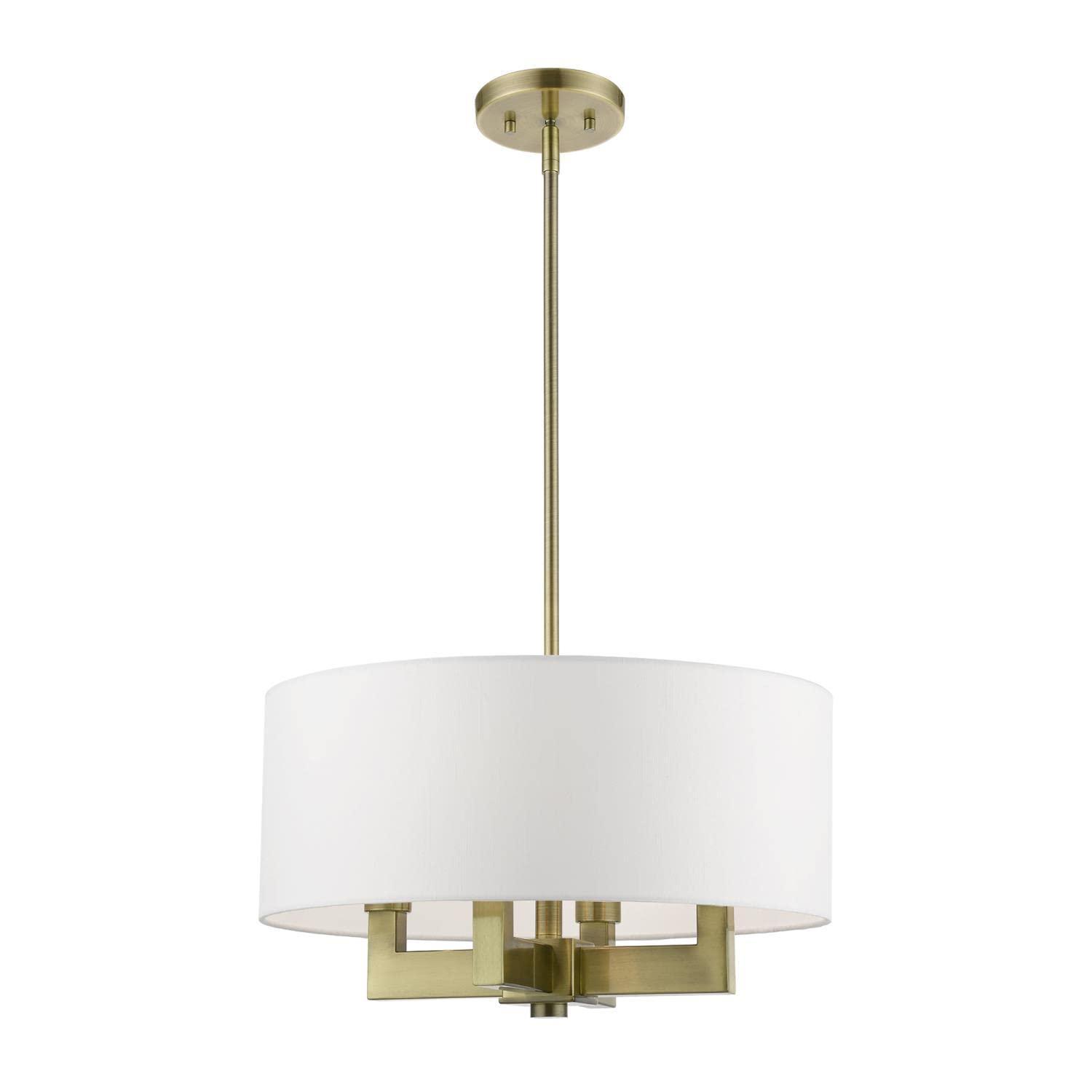 Livex Lighting Cresthaven 4 - Light Chandelier in  Antique Brass