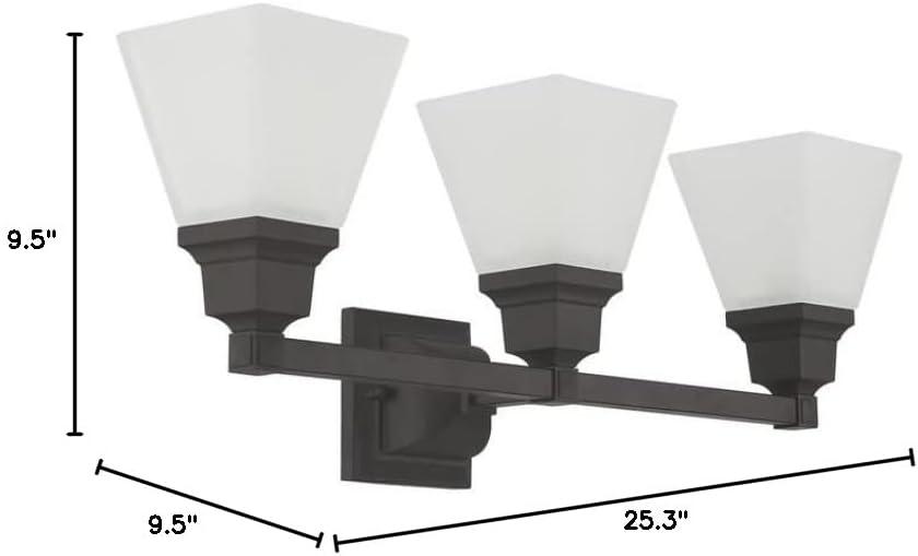 Livex Lighting Mission 3 - Light Vanity in  Polished Brass