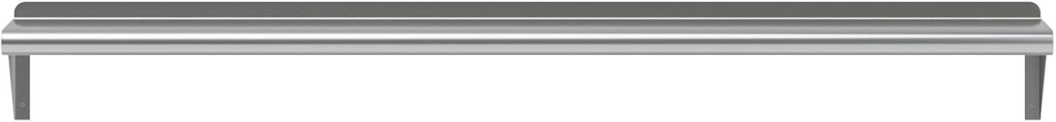 60-Inch Stainless Steel Wall Shelf with Brackets