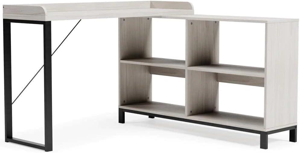 Signature Design by Ashley Contemporary Yarlow Home Office L-Desk, Black