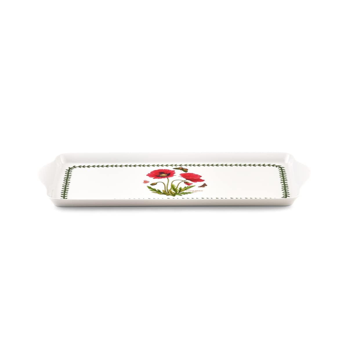 Pimpernel Botanic Garden Melamine Sandwich Tray (Poppy) - 15.1" x 6.5"
