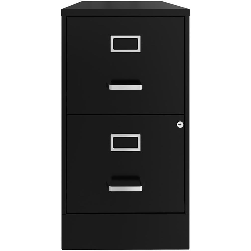 Scranton & Co 22" 2-Drawer Traditional Metal File Cabinet in Black