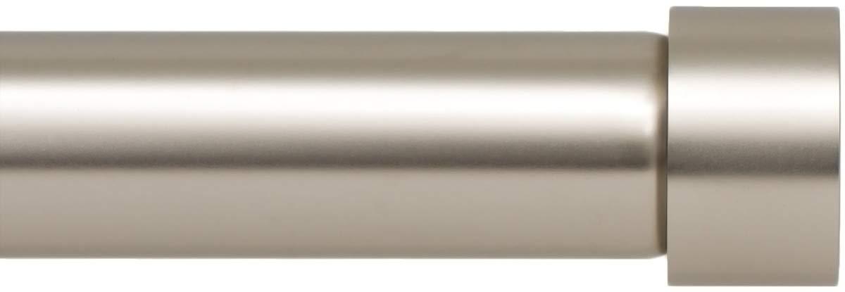 Ivilon Drapery Window Curtain Rod - End Cap Style Design 1 Inch Pole. 48 to 86 Inch Color Brushed Nickel
