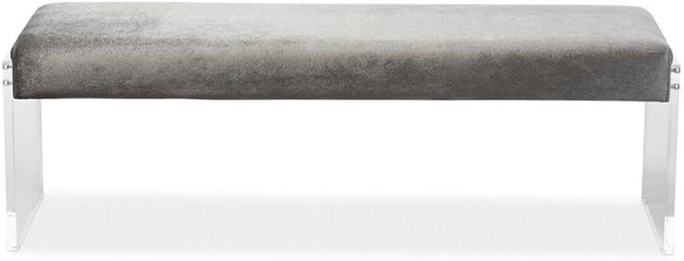 Polyester Blend Upholstered Bench