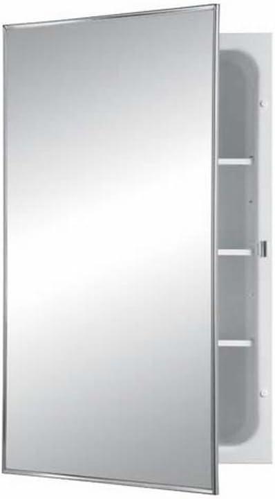 Jensen 468BC Basic Styleline Recessed Steel Medicine Cabinet, White