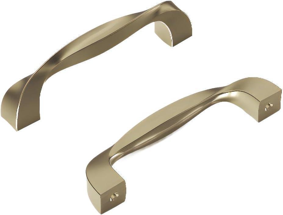 Twist Kitchen Cabinet Handles, Solid Core Drawer Pulls for Cabinet Doors, 3-3/4" (96mm)