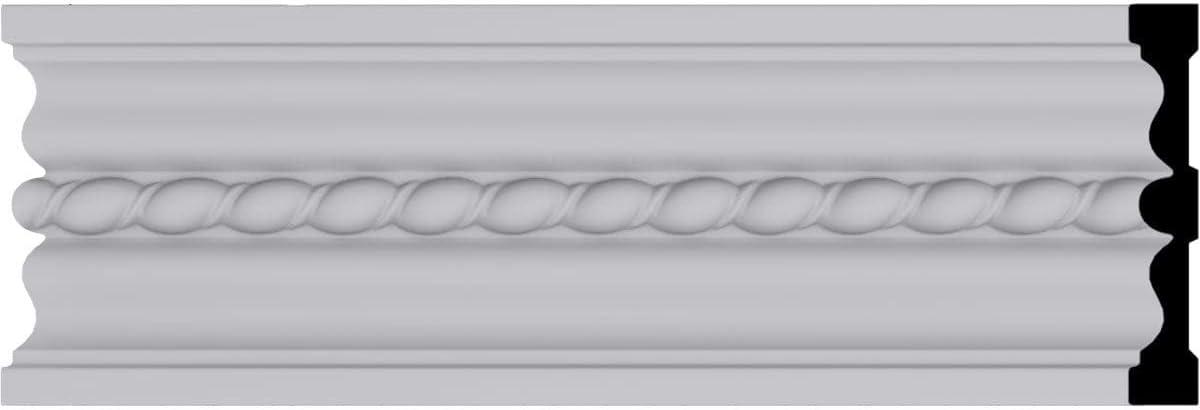 Primed Architectural Rope Crown Moulding 5" x 7/8" x 94-1/2"