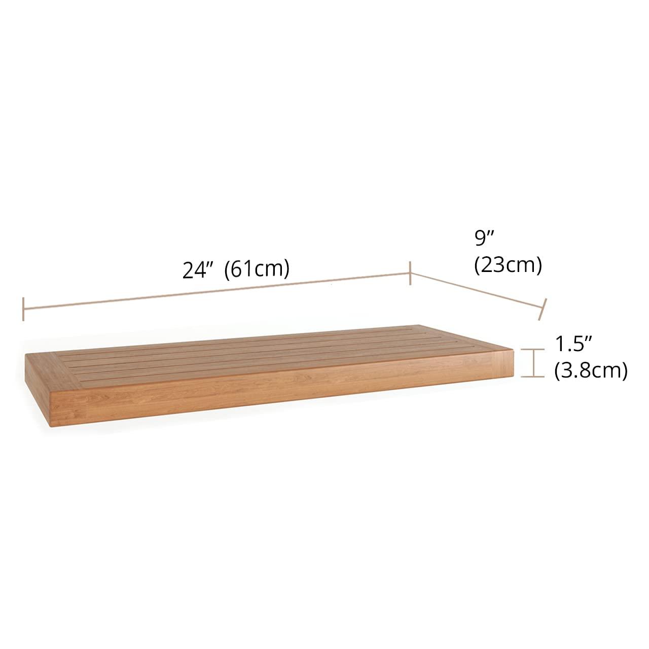 Aqua Teak Moa Teak Floating Shelf