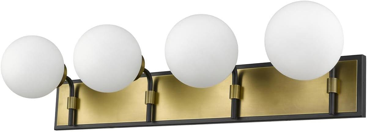 Z-Lite Parsons 4 - Light Vanity in  Matte Black/Olde Brass