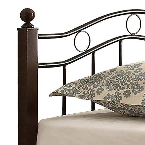 Weston Home Lexicon Averny Traditional Metal Frame Full Platform Bed in Black