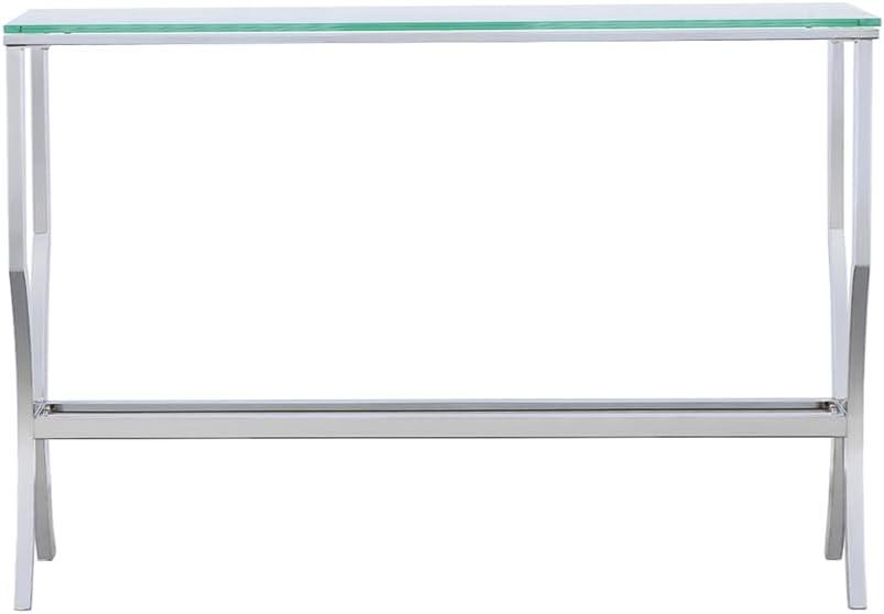 Saide 43.5'' Glass Top Console Table