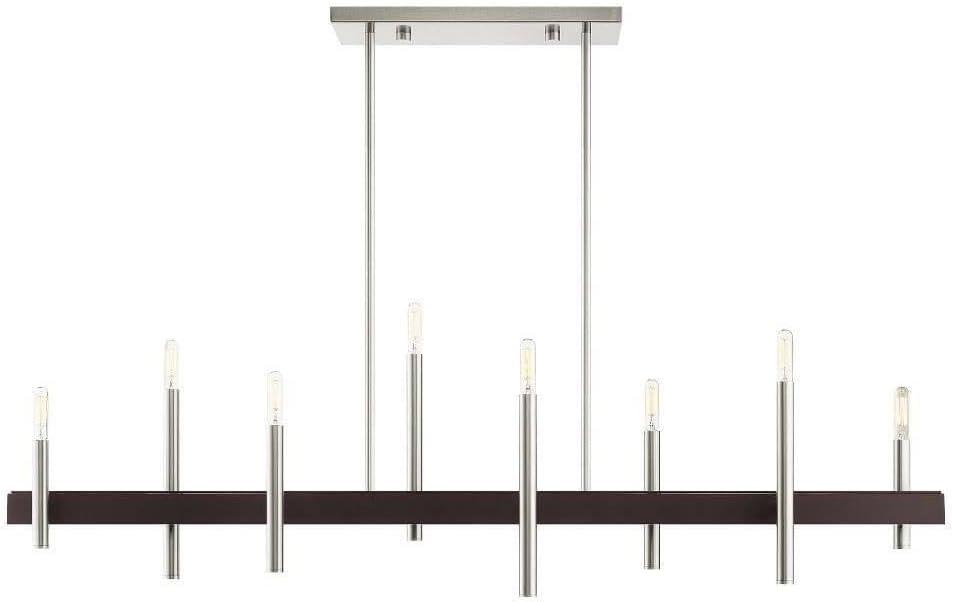 Livex Lighting Denmark 8 - Light Chandelier in  Brushed Nickel