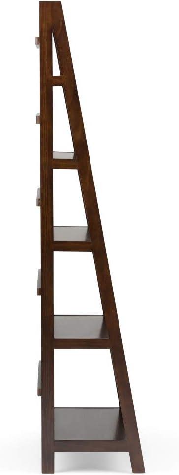 Simplihome Wide Bookcase, Acadian, Walnut