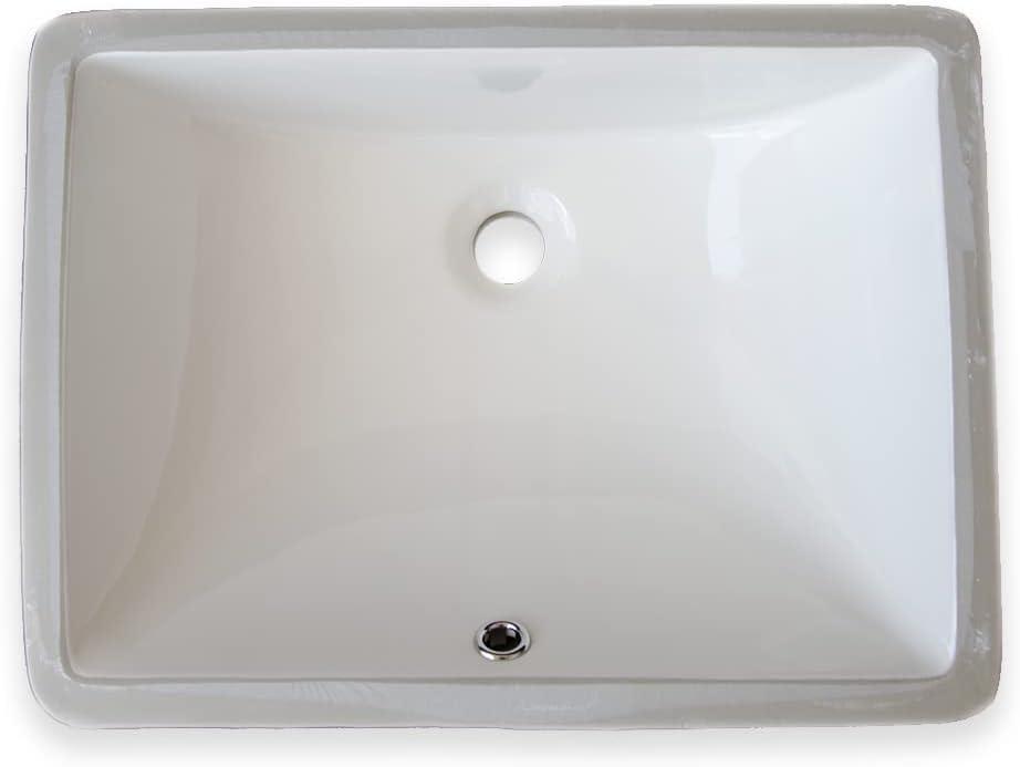 Wells Sinkware Rhythm Series 15'' Ceramic Rectangular Bathroom Sink with Overflow