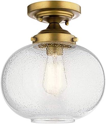 Kichler Lighting Avery 1 - Light Semi-Flush Mount in  Natural Brass