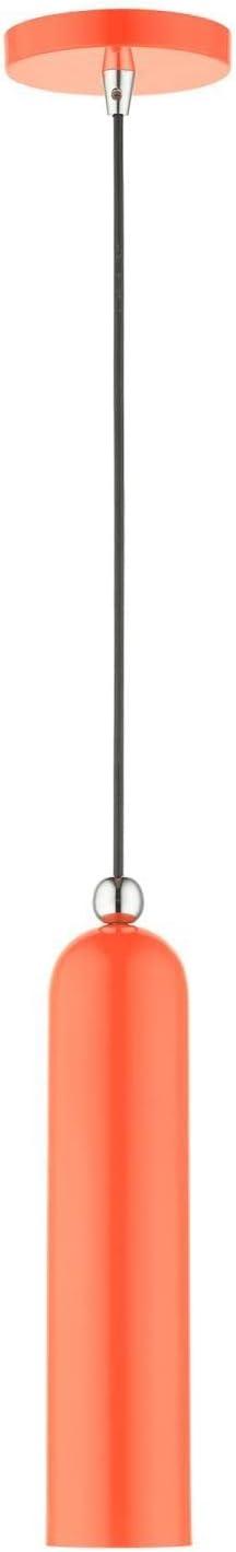 Livex Lighting Ardmore 1 - Light Pendant in  Shiny Orange
