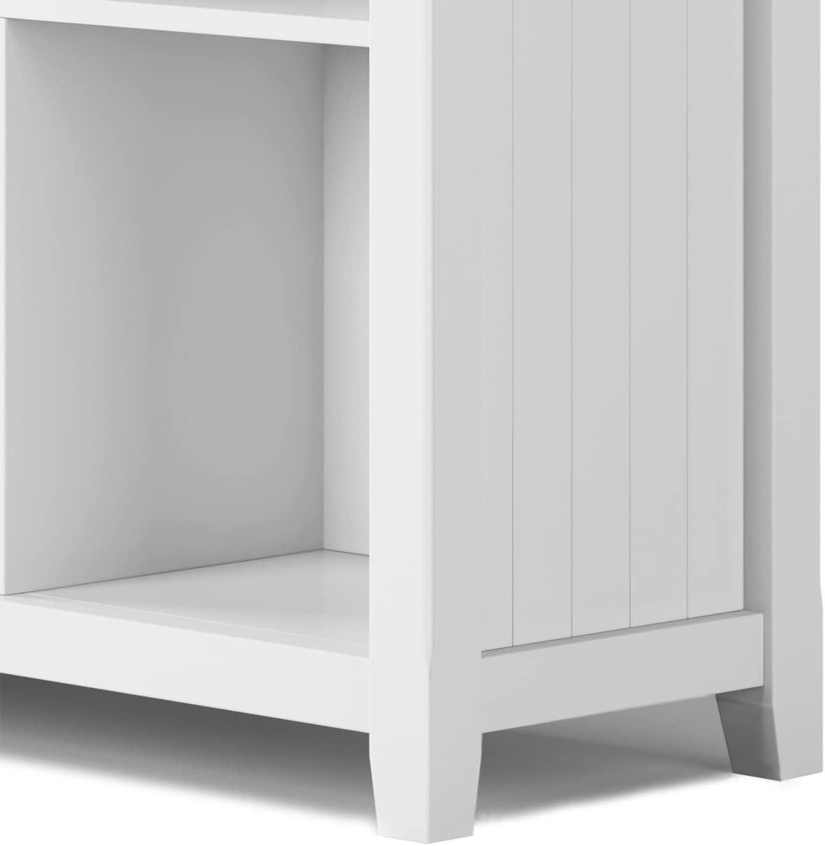 Simpli Home Acadian 8 Cube Storage Sofa Table in White