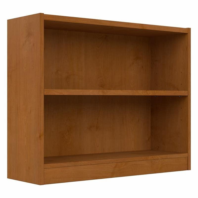 Adjustable Contemporary Cherry Wood 2-Shelf Bookcase