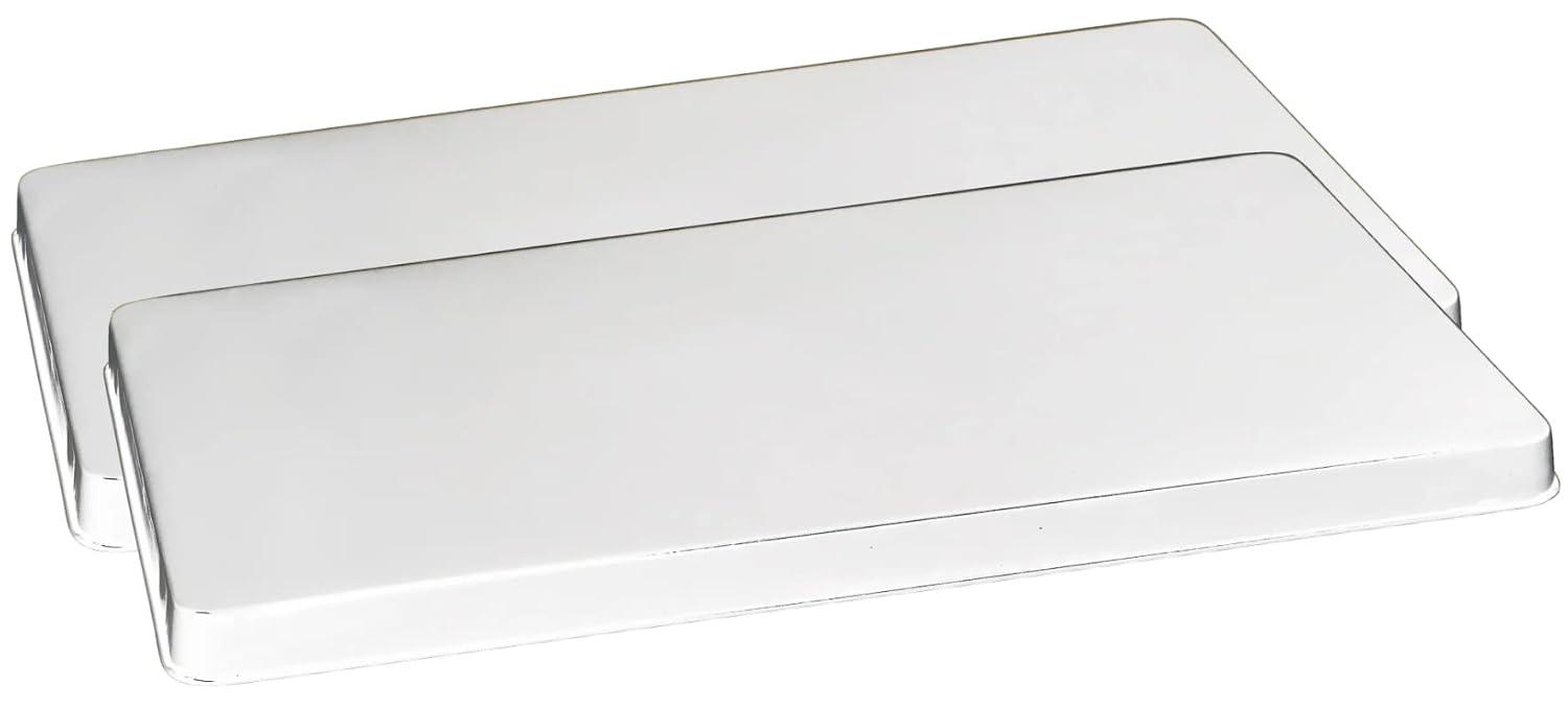 Calypso Basics, Tin Rectangular Burner Cover Set of 2, White