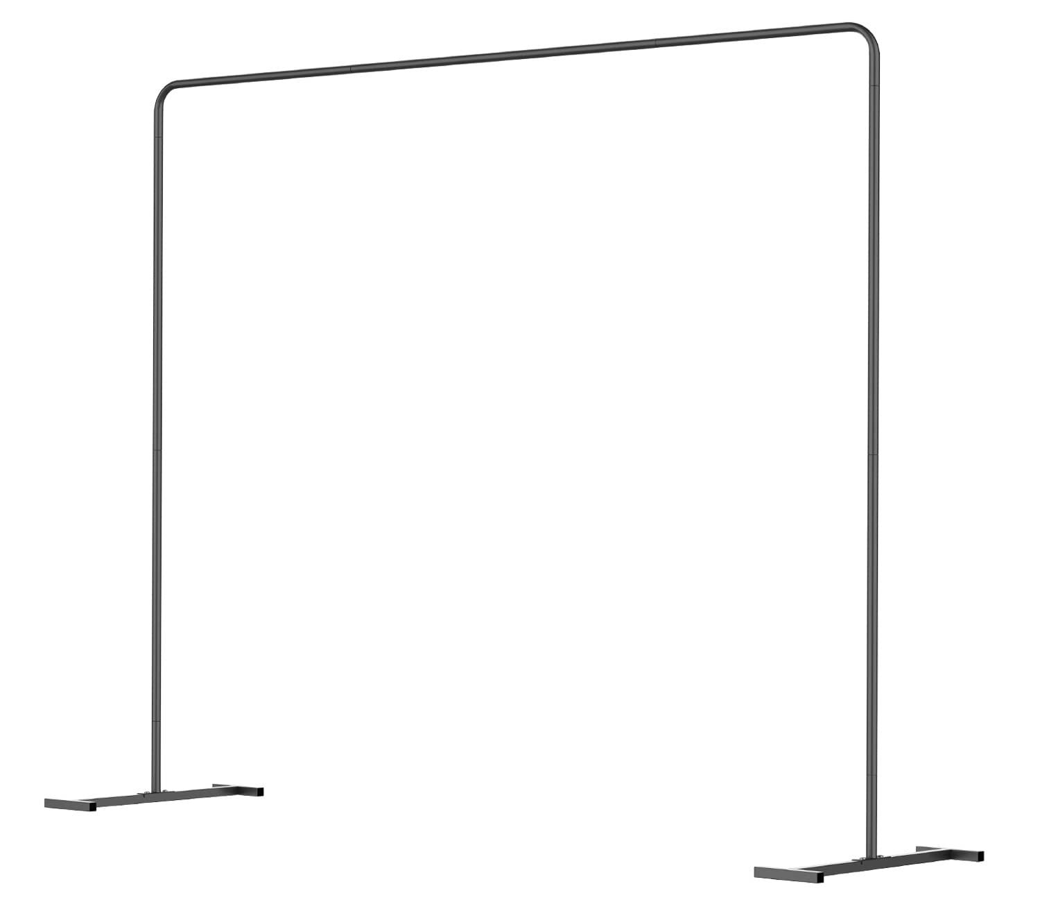 LANGXUN Heavy Duty Metal Square Backdrop Stand Arch for Wedding Birthday Graduation Decorations, Ceremony Reception, Event Party Supplies, Baby Shower Photo Booth Background Supplies (Black)