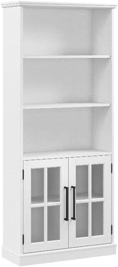 Westbrook 5 Shelf Bookcase with Glass Doors by Bush Furniture