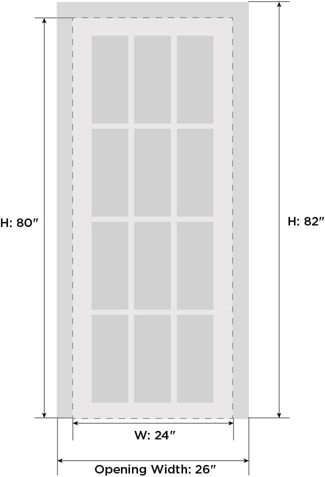 White Pine 7-Lite Frosted Glass Interior Door