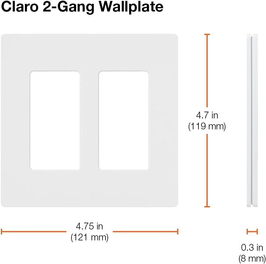 Brown Gloss 2-Gang Screwless Decorator Wallplate