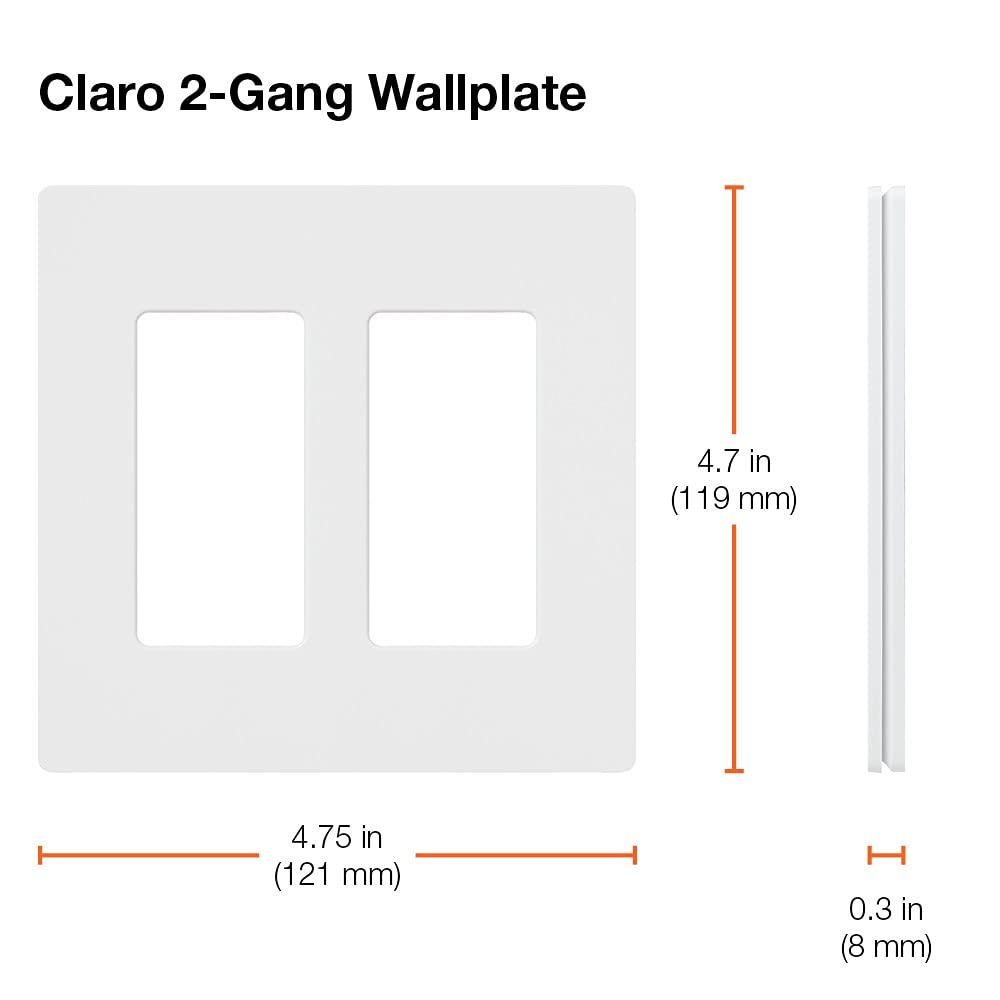 Brown Gloss 2-Gang Screwless Decorator Wallplate