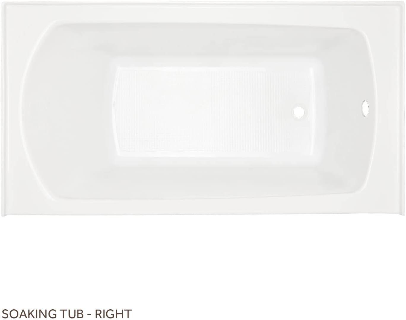 Signature Hardware Bradenton 60'' x 30'' Alcove/Tile In Soaking Acrylic Bathtub