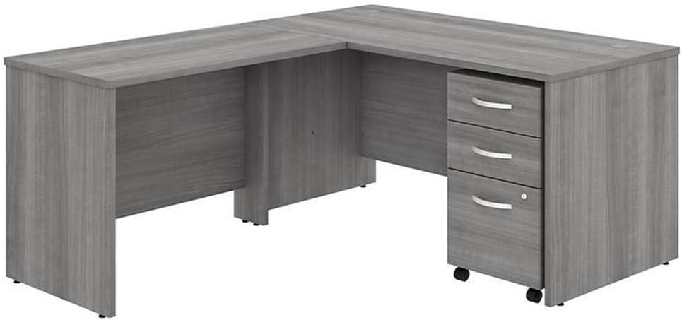 Bush Business Furniture Studio C L Shaped Desk with Mobile File Cabinet and Return