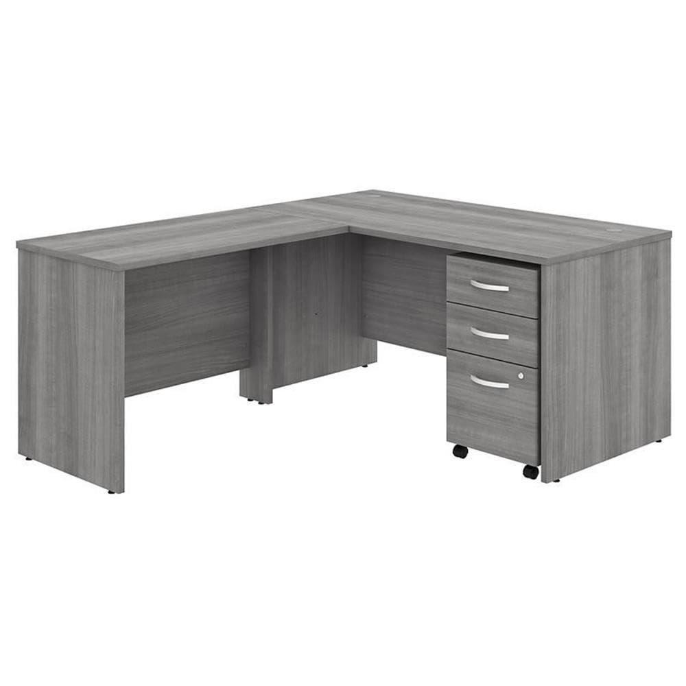 Bush Business Furniture Studio C L Shaped Desk with Mobile File Cabinet and Return