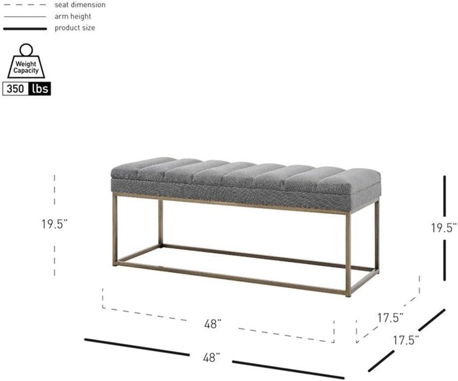 Everly Quinn Georgenia Polyester Upholstered Bench