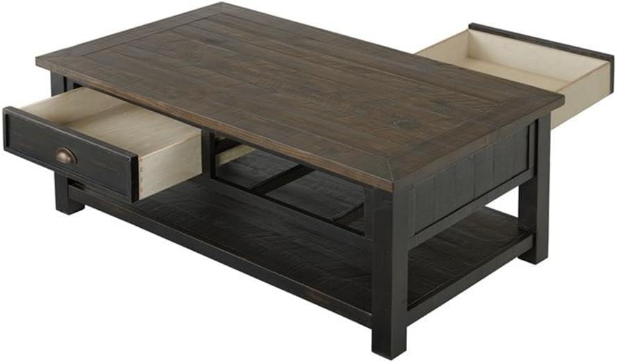 Martin Svensson Home Monterey 50" Coffee Table, Black and Brown