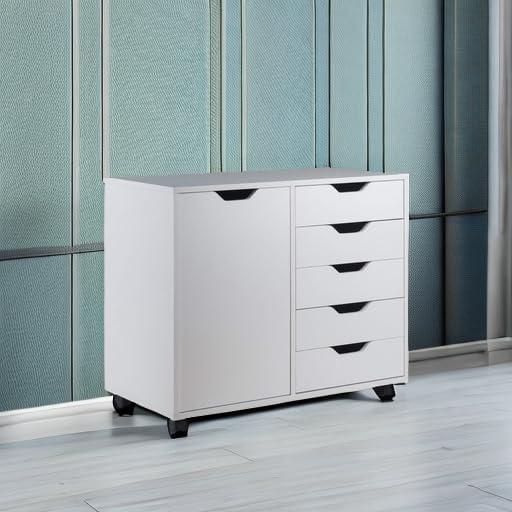 Halifax 5 Drawer 1 Side Cabinet - Winsome