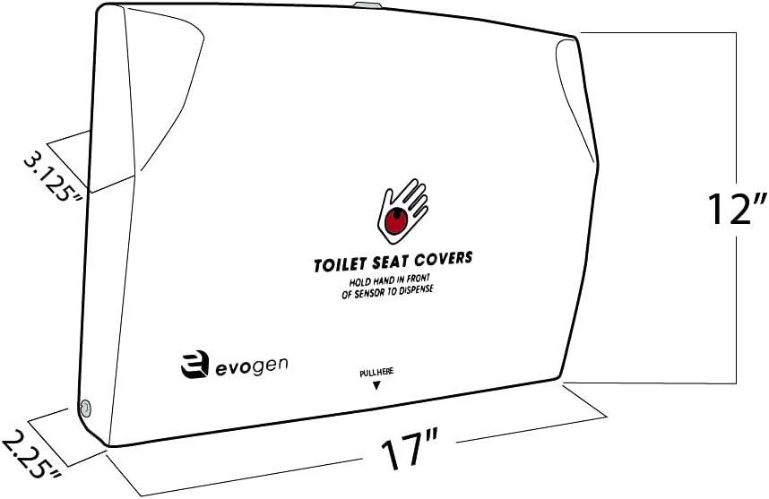 EVOGEN NO-TOUCH TOILET SEAT COVER DISPENSER, HIGH CAPACITY