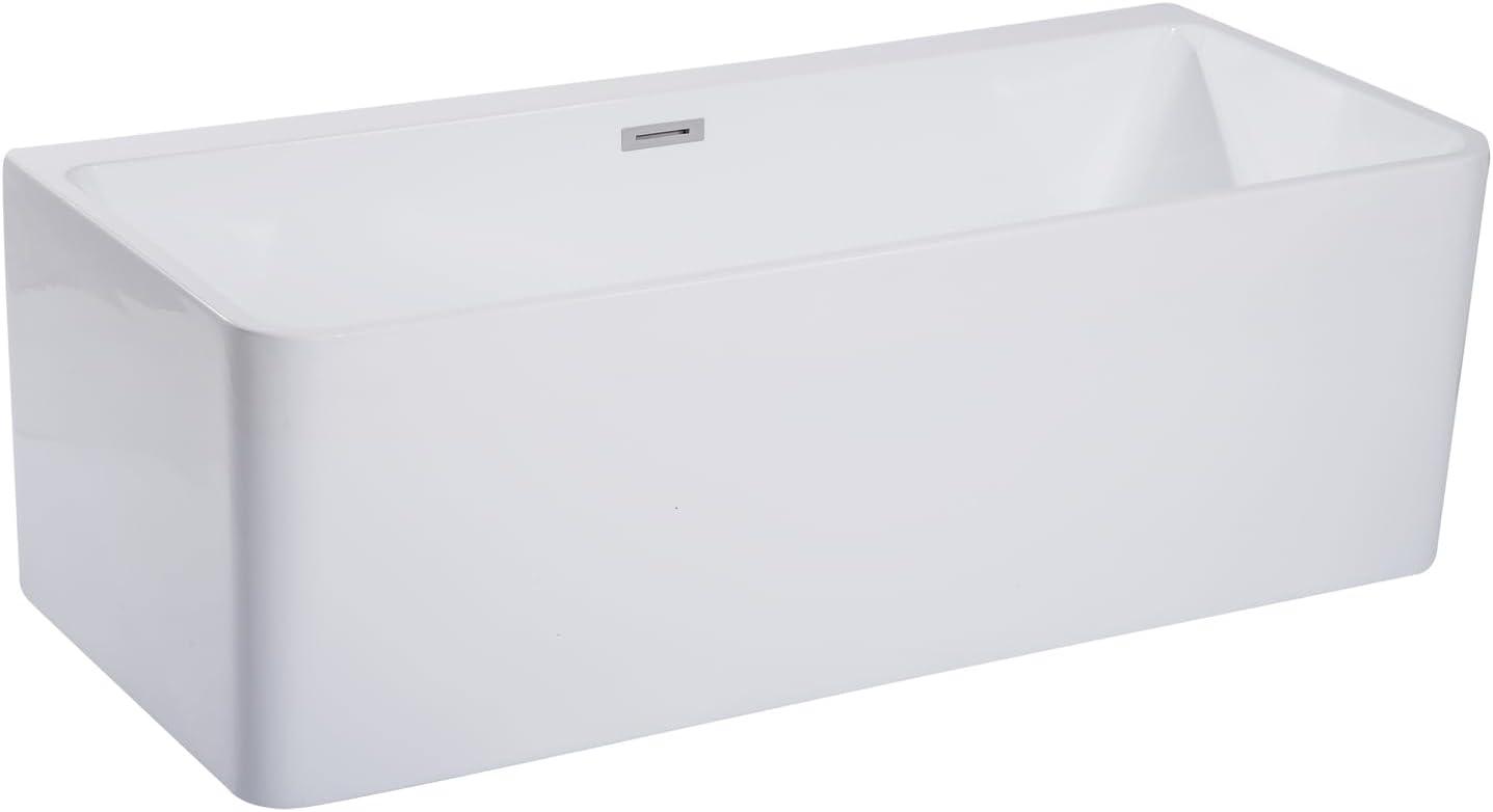 67'' x 29.4'' Freestanding Soaking Acrylic Bathtub