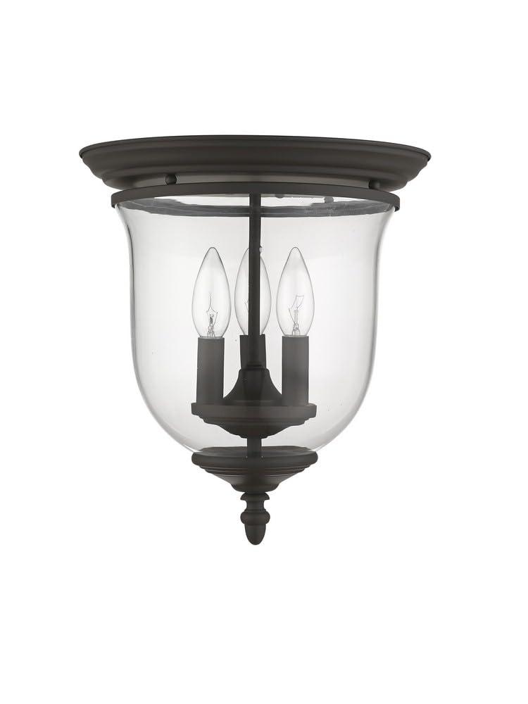 Livex Lighting Legacy 3 - Light Flush Mount in  Antique Brass