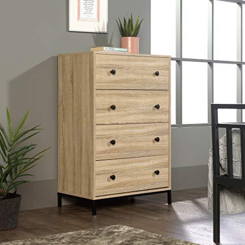 Charter Oak Industrial 4-Drawer Chest with Black Metal Base