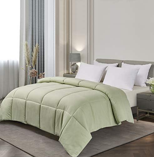 Blue Ridge Home Fashions Two-Tone Reversible Microfiber Down Alternative All Season Comforter-Hypoallergenic Polyester Fill, King, Purple/Violet