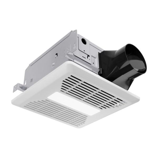 ANZZI 110 CFM 1.3 Sones Super Quiet Square Grill Ceiling Mount Sturdy 26 Watt Bathroom Exhaust Fan With Built-In LED Light Energy Star Rated