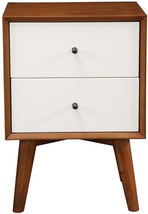 Williams 2 - Drawer Nightstand in Acorn/White