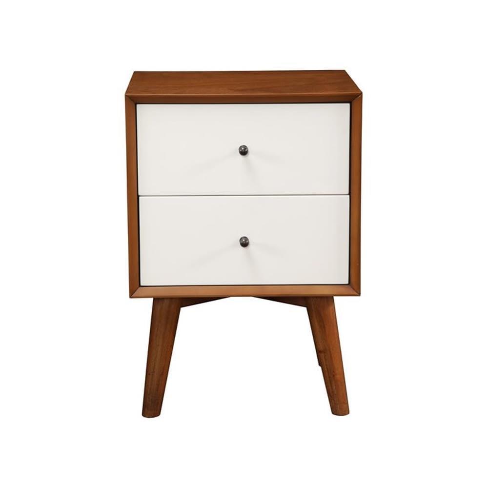 Williams 2 - Drawer Nightstand in Acorn/White