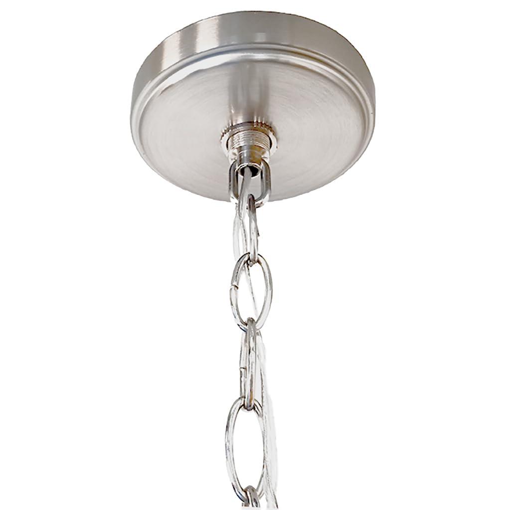 Design House Willowdale Pendant Light Fixture - Traditional Alabaster Glass Bowl Shade for Kitchens, Foyers, Dining Rooms - Adjustable Height Pendant Light Fixture - Satin Nickel, 589747