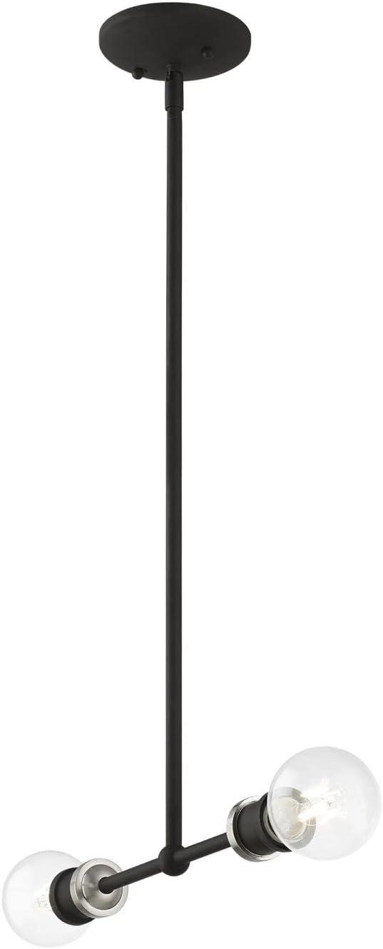 Livex Lighting Lansdale 2 - Light Chandelier in  Black/Brushed Nickel