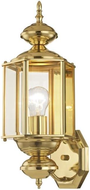 Livex Lighting Outdoor Basics 1 - Light Wall Light in  Polished Brass