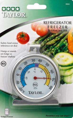 Taylor Instant Read Analog Freezer/Refrigerator Thermometer