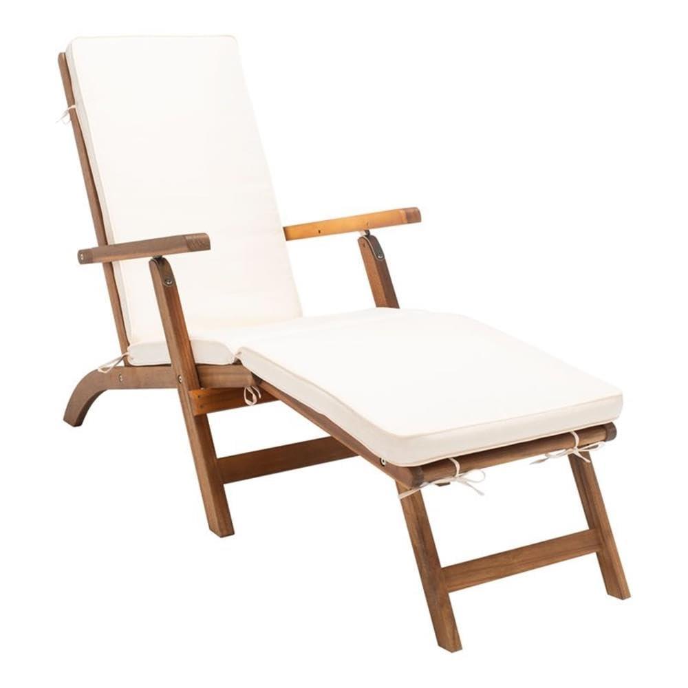 Palmdale Lounge Chair - Outdoor - PAT7015 - Natural/Beige -Safavieh