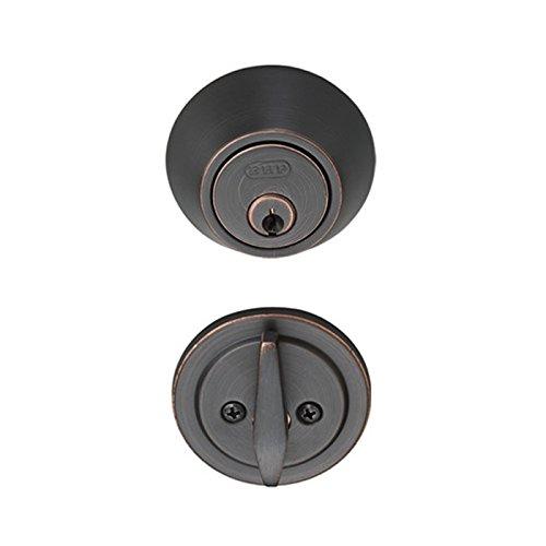 Better Home Products Single Cylinder Standard Deadbolt for Front Door and Garage Door Featuring Key Lock Security - Dark Bronze