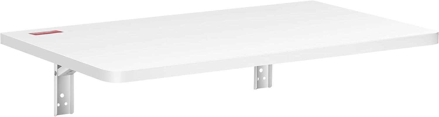 White Wall Mounted Folding Desk with Carbon Steel Bracket