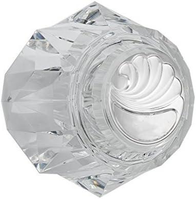 Single Clear Knob Handle Kit with Button and Screw